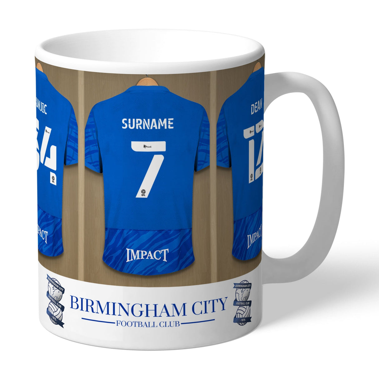 Personalised Birmingham City FC Dressing Room Mug: 1 - Mugs By Birmingham City