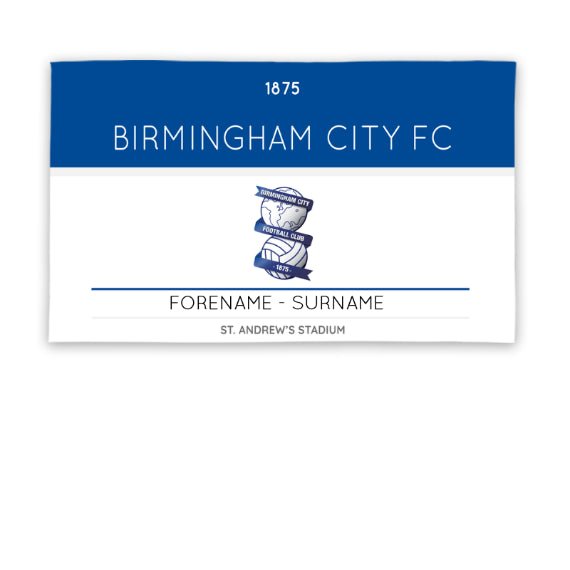 Personalised Birmingham City FC Ticket Banner 5ft x 3ft: 1 - Flags & Banners By Birmingham City