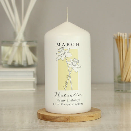 Personalised Birth Flower Candle Gift: 4 - Candles By Gift Moments