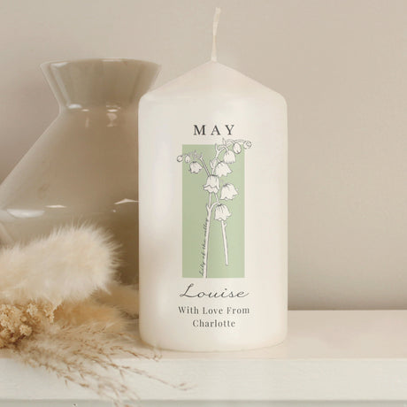 Personalised Birth Flower Candle Gift: 6 - Candles By Gift Moments