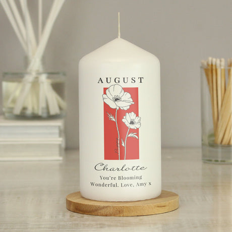 Personalised Birth Flower Candle Gift: 10 - Candles By Gift Moments