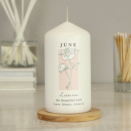 Personalised Birth Flower Candle Gift: 7 - Candles By Gift Moments