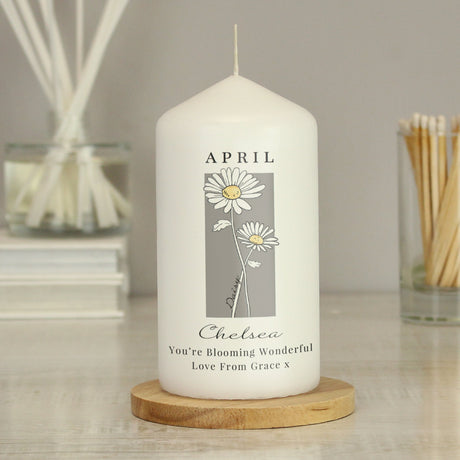 Personalised Birth Flower Candle Gift: 5 - Candles By Gift Moments