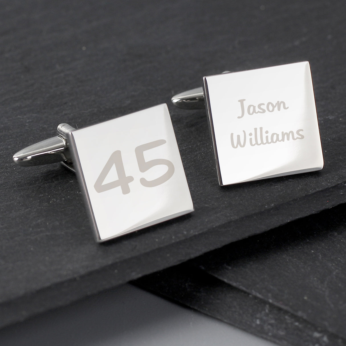 Personalised Big Age Cufflinks: 2 - Cufflinks & Tie Slides By Gift Moments