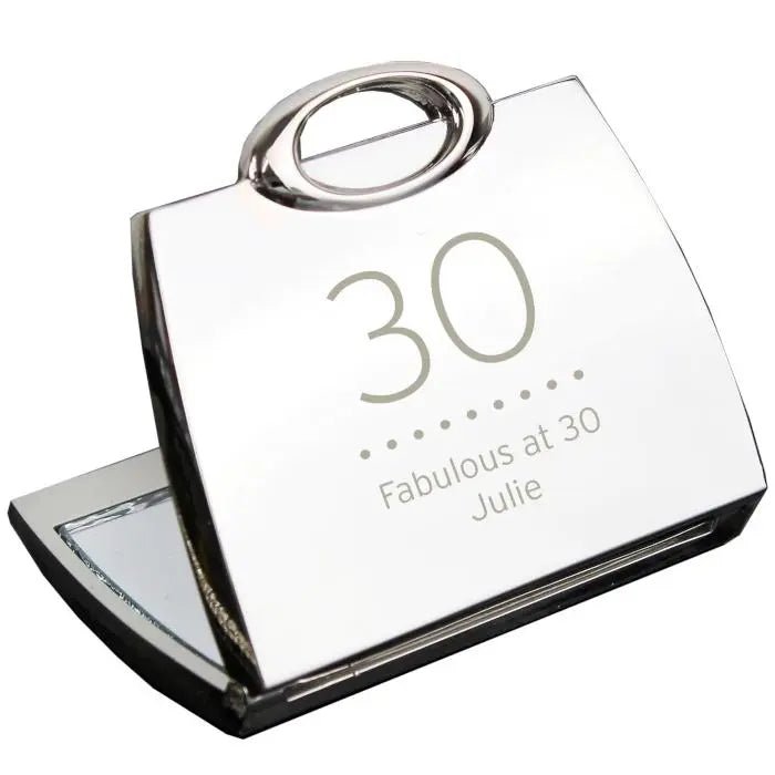 Personalised Big Age Handbag Compact Mirror: 2 - Compact Mirrors By Gift Moments