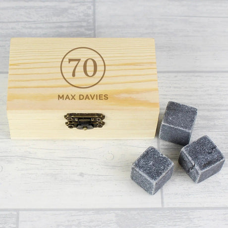 Personalised Whisky Cooling Stones Gift Set: 2 - Barware By Gift Moments