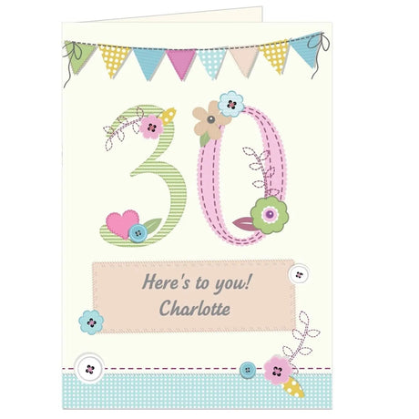 Personalised Birthday Keepsake Card: 3 - Greeting Cards By Gift Moments