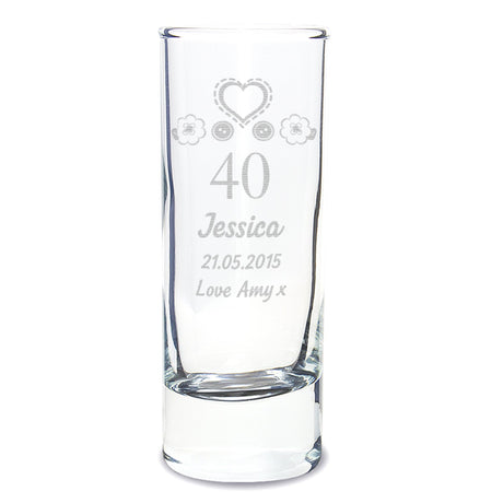 Personalised Engraved Birthday Craft Shot Glass: 5 - Shot Glasses By Gift Moments