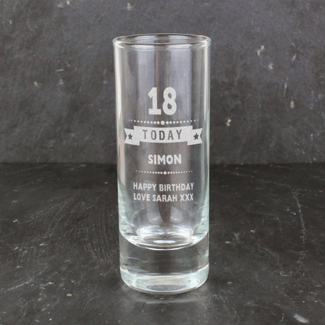 Personalised Birthday Star Shot Glass: 5 - Shot Glasses By Gift Moments