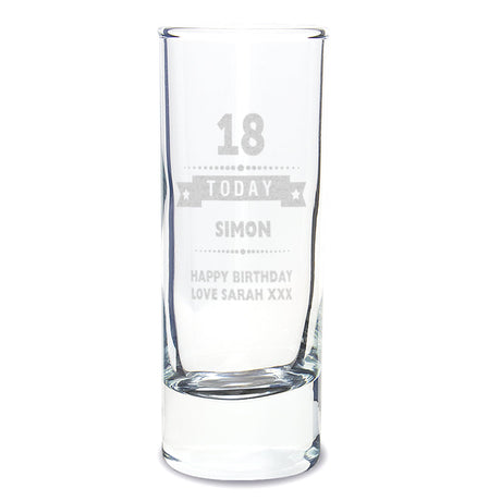 Personalised Birthday Star Shot Glass: 4 - Shot Glasses By Gift Moments