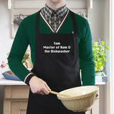 Personalised Black Cotton Apron: 3 - Aprons By Gift Moments