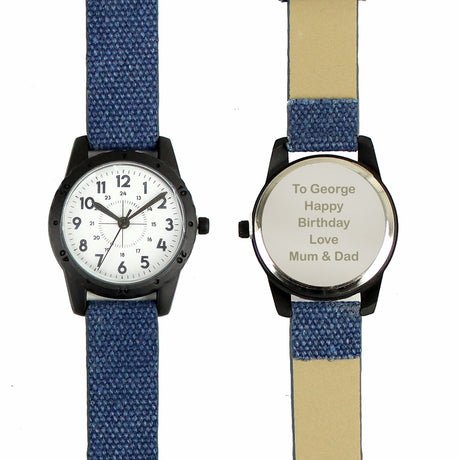 Personalised Black and Blue Boys Watch: 5 - Watches By Gift Moments