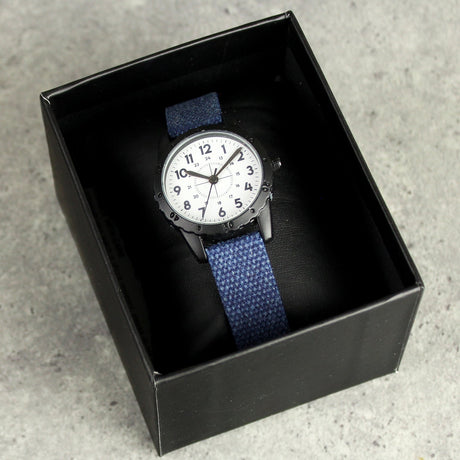 Personalised Black and Blue Boys Watch: 3 - Watches By Gift Moments