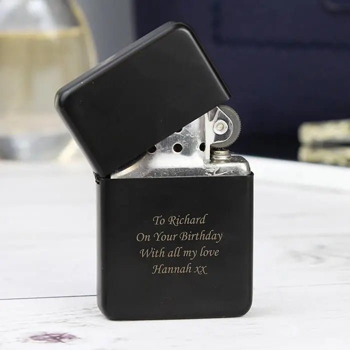 Personalised Black Lighter: 1 - Smoking Accessories By Gift Moments