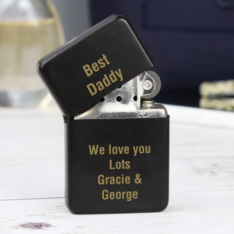 Engraved Black Personalised Lighter: 2 - Smoking Accessories By Gift Moments