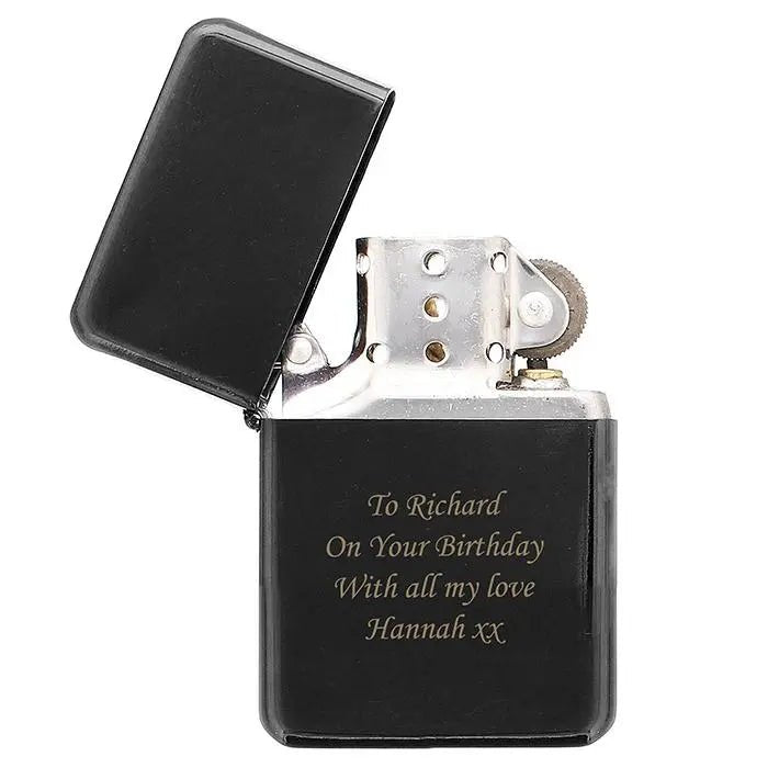 Personalised Black Lighter: 2 - Smoking Accessories By Gift Moments