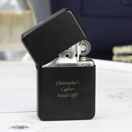 Personalised Black Lighter: 4 - Smoking Accessories By Gift Moments