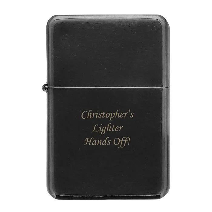 Personalised Black Lighter: 5 - Smoking Accessories By Gift Moments