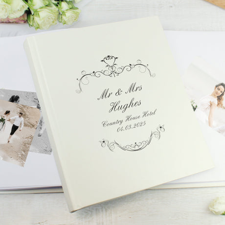 Personalised Black Ornate Traditional Photo Album: 3 - Photo Albums By Gift Moments