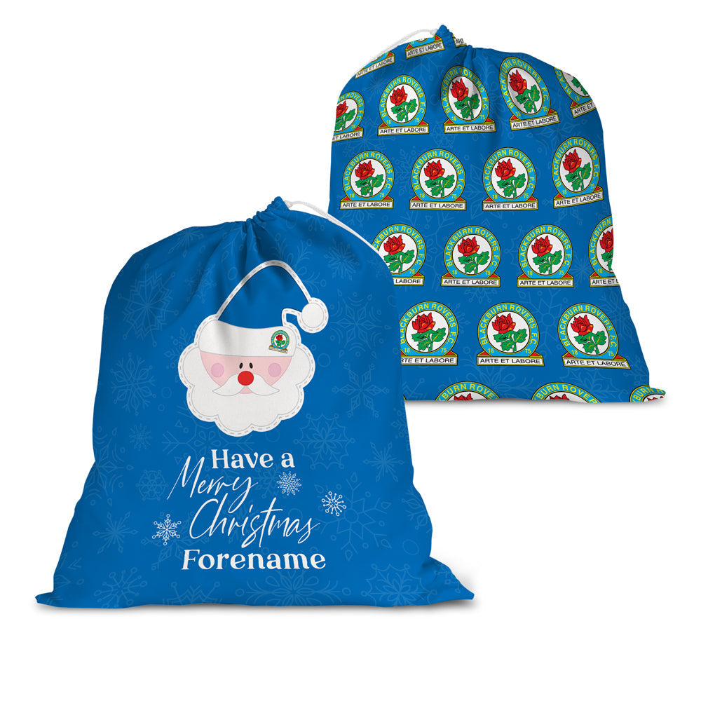 Personalised Blackburn Rovers FC Christmas Sack: 1 - Christmas By Blackburn Rovers