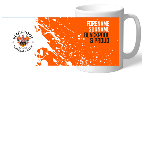 Personalised Blackpool FC Proud Fan Mug: 2 - Mugs By Blackpool