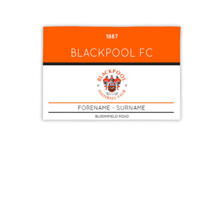 Personalised Blackpool FC Ticket Banner 3ft x 2ft: 1 - Flags & Banners By Blackpool