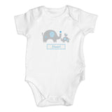 Personalised Blue Elephant Baby Vest 0-3 Months: 2 - Baby Clothing By Gift Moments