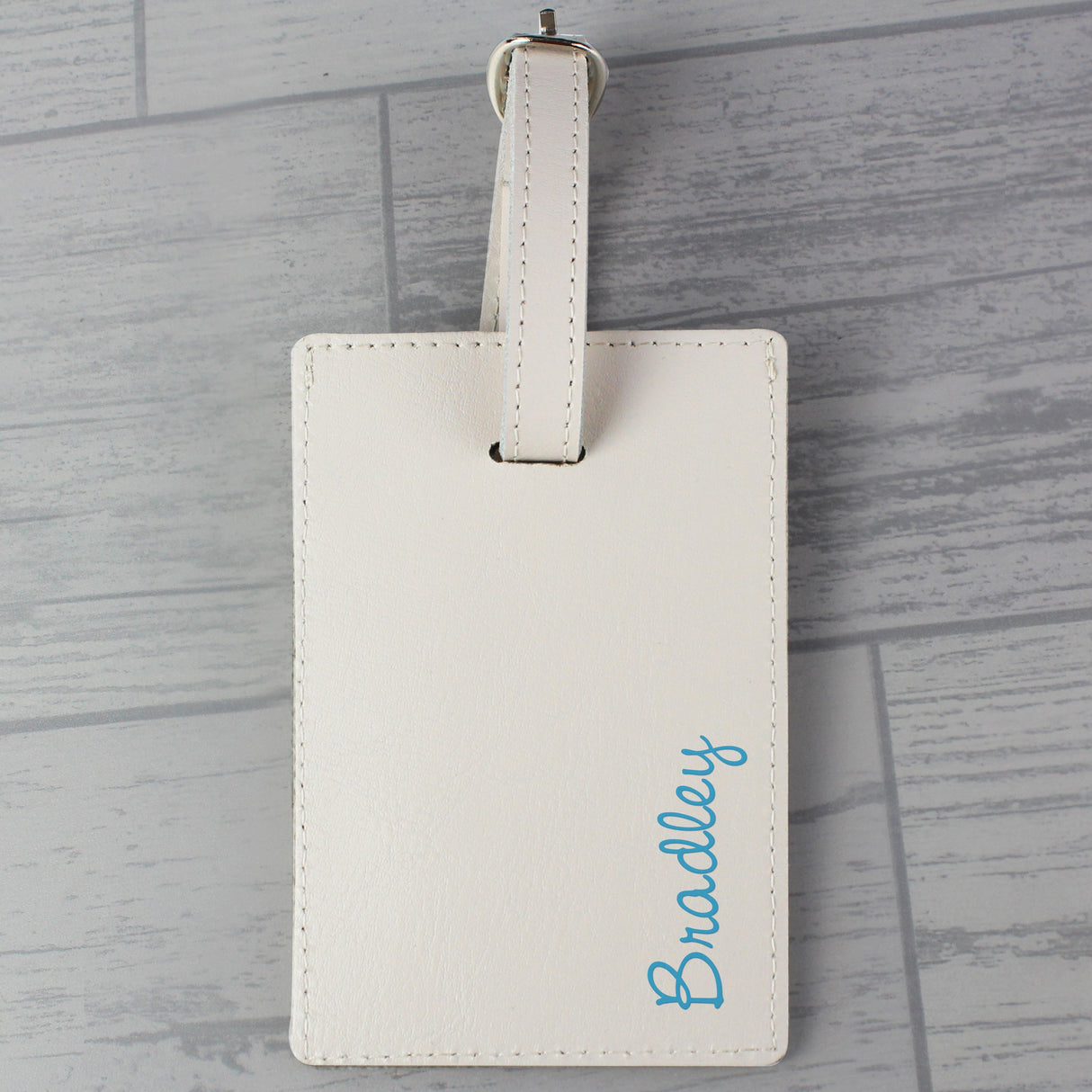 Personalised Blue Leather Luggage Tag: 3 - Luggage Tags By Gift Moments