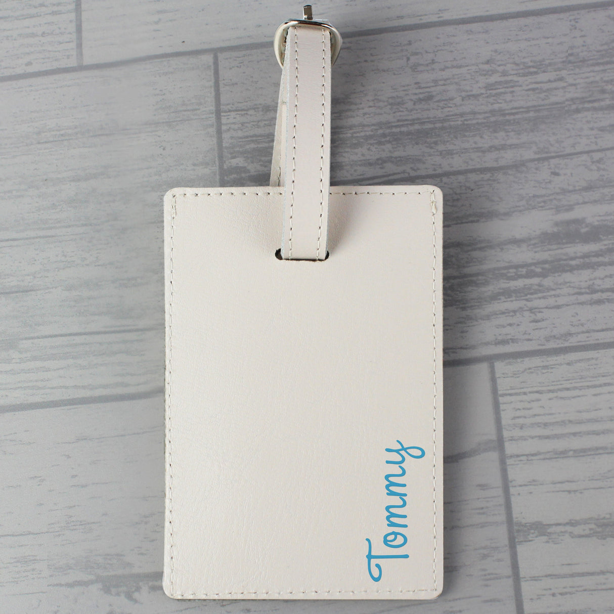 Personalised Blue Leather Luggage Tag: 4 - Luggage Tags By Gift Moments