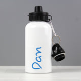 Personalised Blue Name Water Bottle: 2 - Kids Bottles By Gift Moments