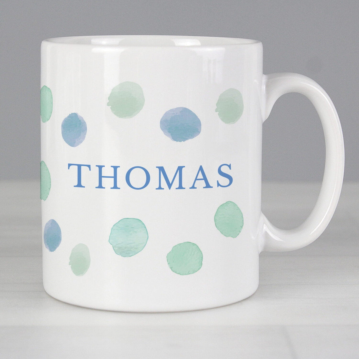 Personalised Blue Spot Ceramic Mug: 3 - Mugs By Gift Moments