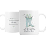 Personalised Blue Wellies Ceramic Mug: 3 - Mugs By Gift Moments