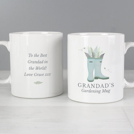 Personalised Blue Wellies Ceramic Mug: 1 - Mugs By Gift Moments