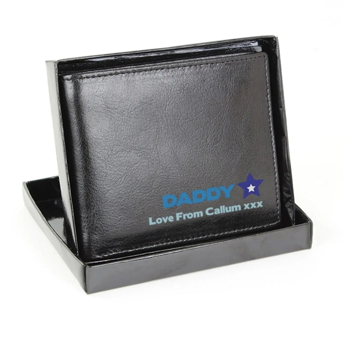 Personalised Blue Dad Leather Wallet: 3 - Wallets & Money Clips By Gift Moments