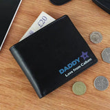 Personalised Blue Dad Leather Wallet: 1 - Wallets & Money Clips By Gift Moments