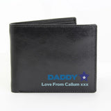 Personalised Blue Dad Leather Wallet: 2 - Wallets & Money Clips By Gift Moments