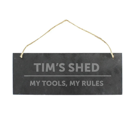 Personalised Bold Slate Hanging Plaque: 2 - Signs & Plaques By Gift Moments