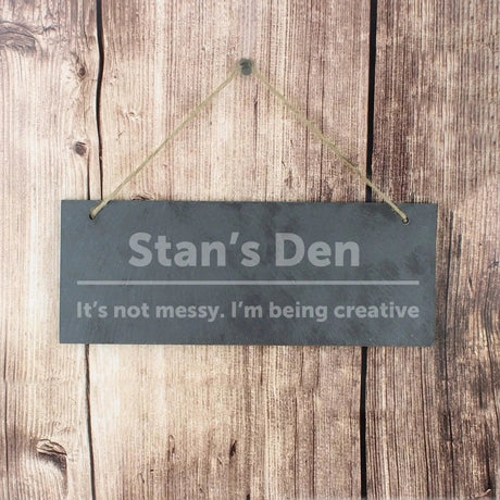 Personalised Bold Slate Hanging Plaque: 1 - Signs & Plaques By Gift Moments