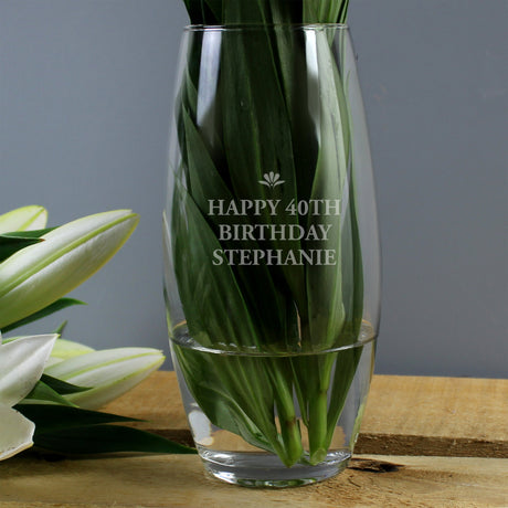 Personalised Bold Font Bullet Vase: 3 - Vases By Gift Moments