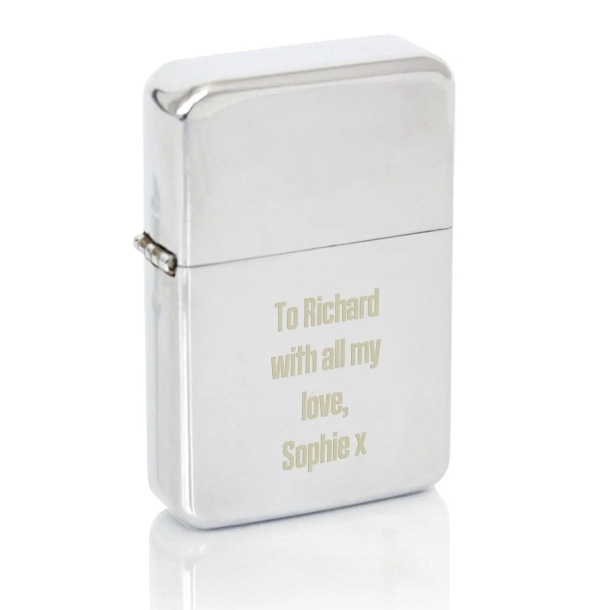 Personalised Bold Font Chrome Lighter: 2 - Smoking Accessories By Gift Moments