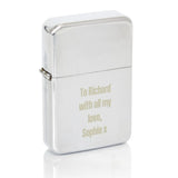 Personalised Bold Font Chrome Lighter: 2 - Smoking Accessories By Gift Moments