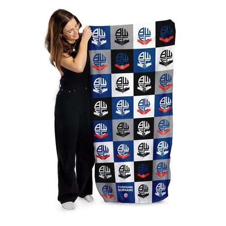 Personalised Bolton Wanderers Microfibre Beach Towel: 1 - Towels By Bolton Wanderers