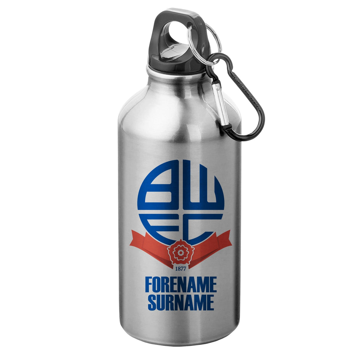 Bolton Wanderers FC Personalised Crest Water Bottle: 1 - Water Bottles By Bolton Wanderers