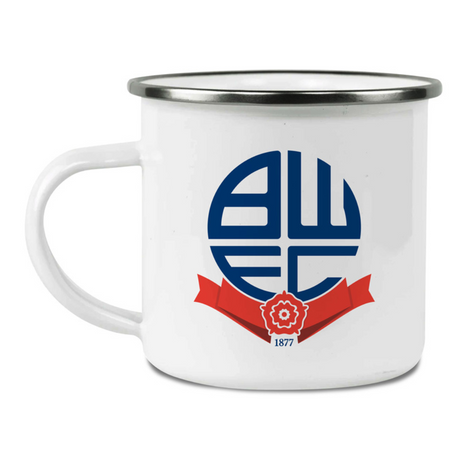 Personalised Bolton Wanderers Enamel Camping Mug: 2 - Mugs By Bolton Wanderers