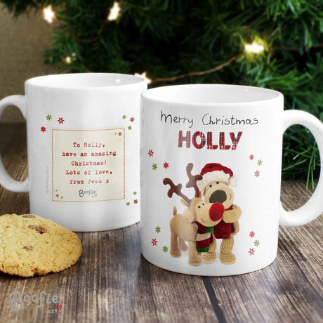 Personalised Boofle Christmas Reindeer Mug: 2 - Mugs By Boofle