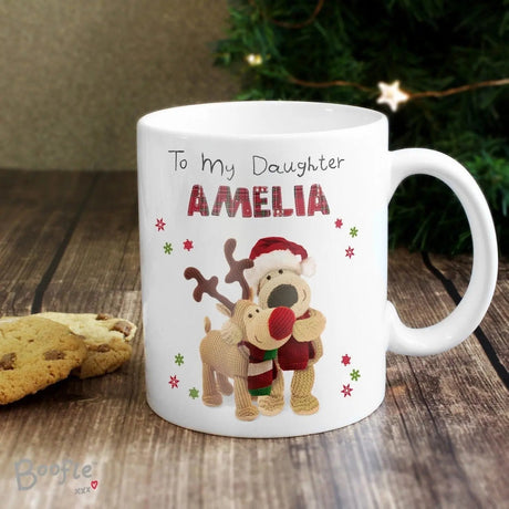 Personalised Boofle Christmas Reindeer Mug: 1 - Mugs By Boofle