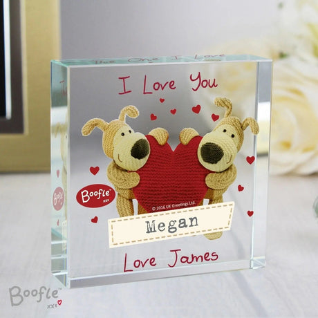 Personalised Boofle Heart Crystal Token: 2 - Crystal Tokens By Boofle