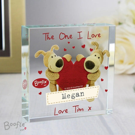 Personalised Boofle Heart Crystal Token: 1 - Crystal Tokens By Boofle