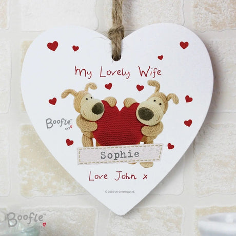 Personalised Boofle Shared Heart Decoration: 1 - Decorations By Boofle