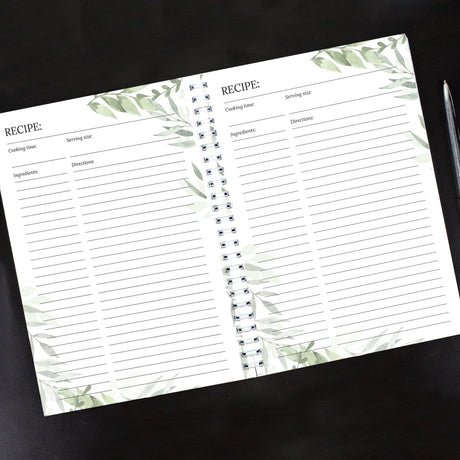 Personalised Botanical A5 Recipe Book: 2 - Notebooks By Gift Moments